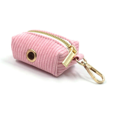 sac à crottes- ROSE Velours côtelé