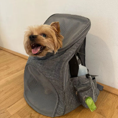 SAC A DOS CHIEN-Gris