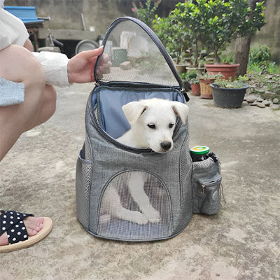 SAC A DOS CHIEN-Gris