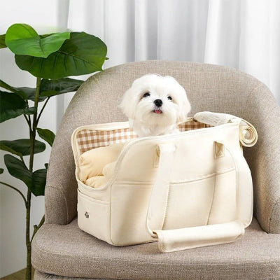 Sac de transport pour chien-BEIGE