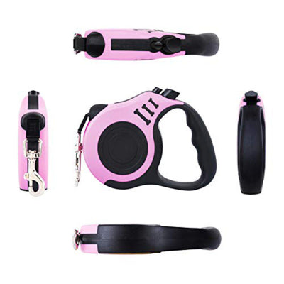  laisse pour chien rétractable rose