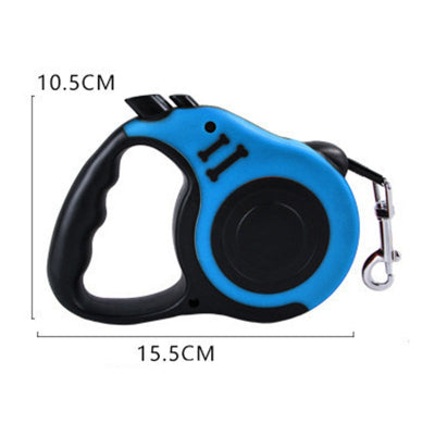 dimension de la laisse pour chien rétractablebleu
