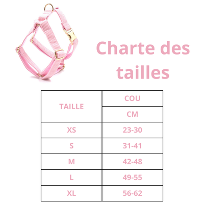 Harnais chien | ROSE Velours côtelé
