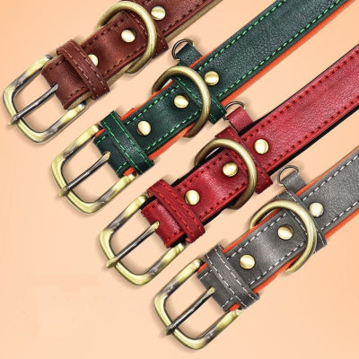 Collier chien personnalisé-CUIR