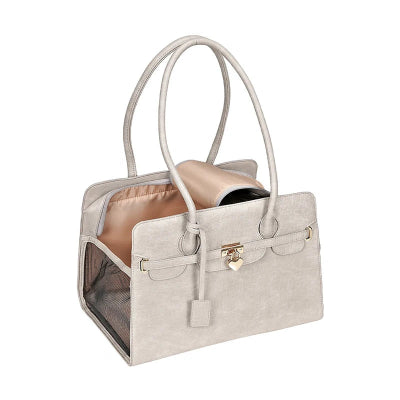 SAC DE TRANSPORT CHIEN-CUIR GRIS