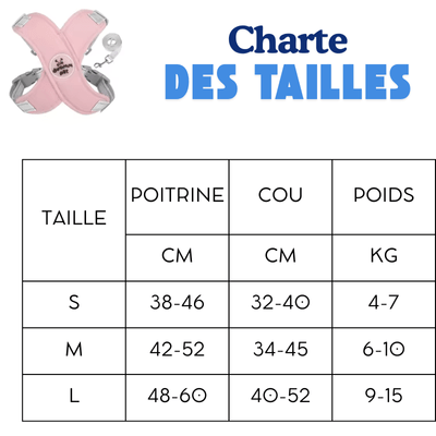 Harnais Anti Traction chien - ROSE - Fun en chien